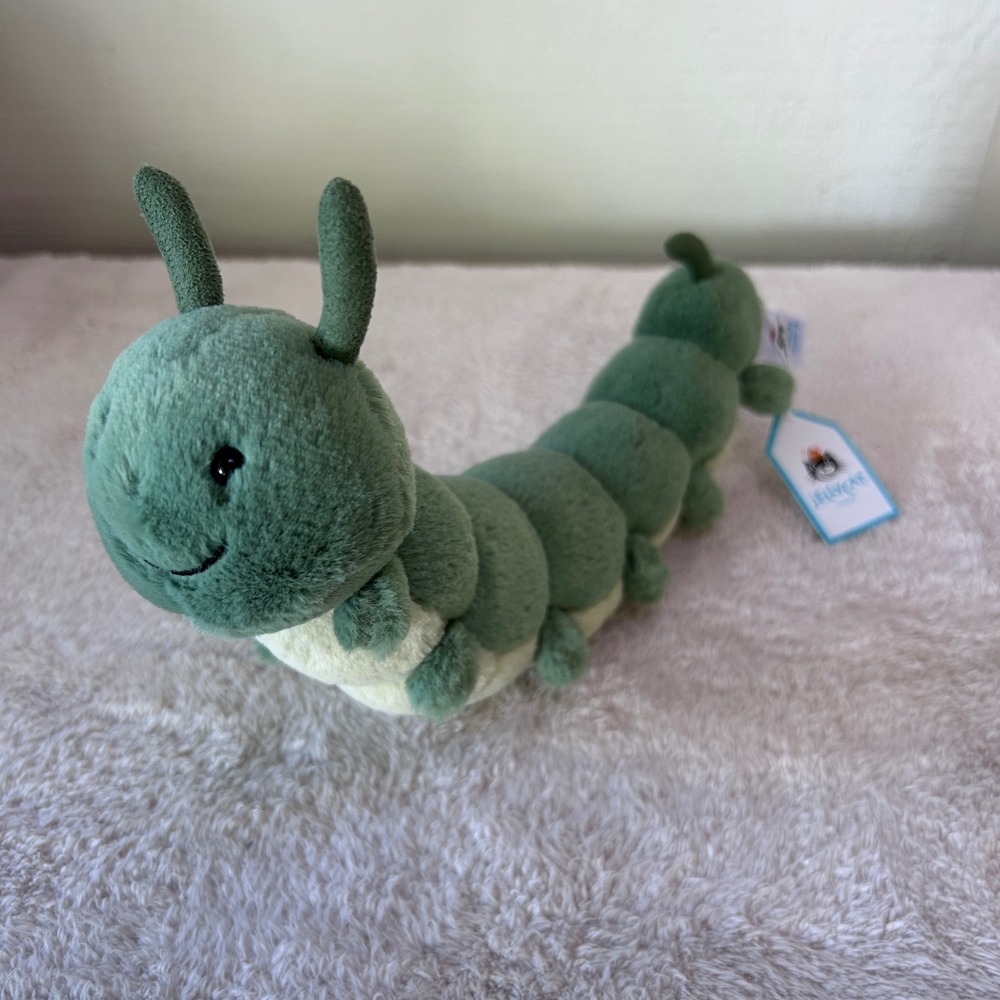 New! Jellycat Carys Caterpillar Plush Stuffed Animal RETIRED 10 inch NWT